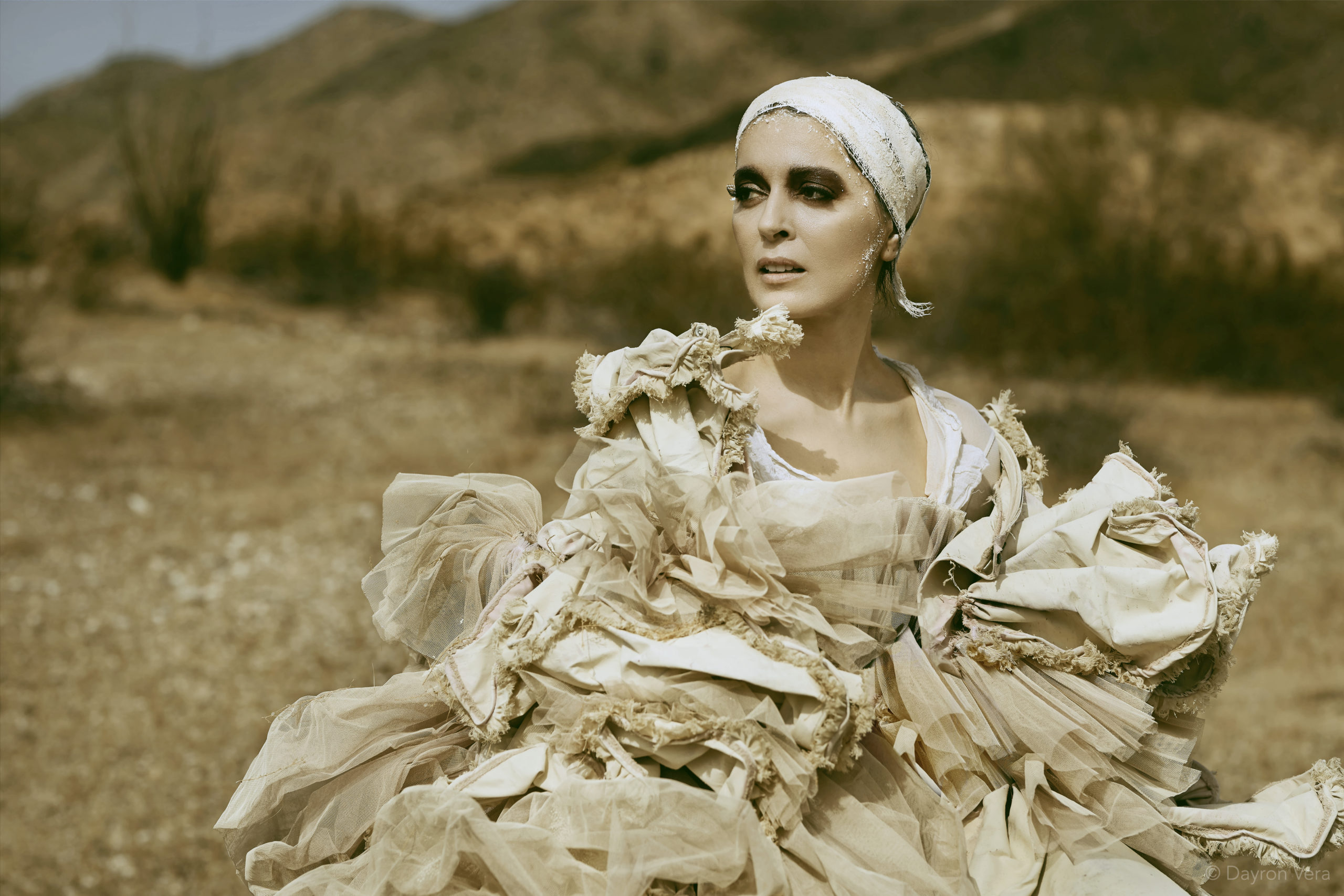 ballerina dancing in the Phoenix desert, styled photoshoot by Dayron Vera